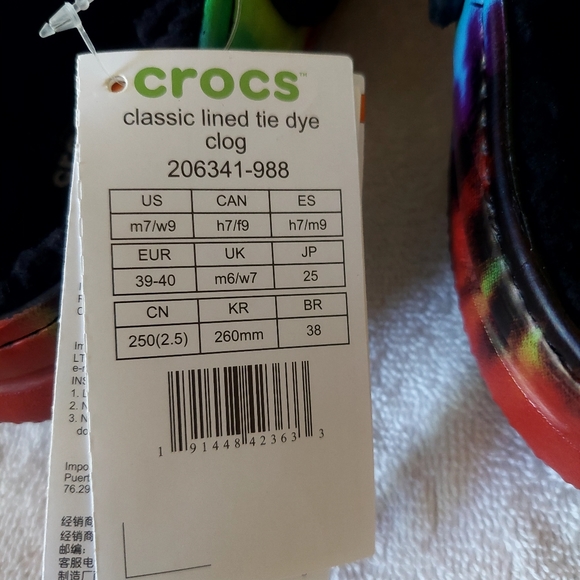 Limited edition. 20 year anniversary. Tie dyed Crocs - Picture 7 of 8